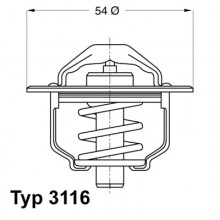 3136.82D50 Термостат CITROEN/PEUGEOT/RENAULT Kangoo (96049156/542-82K) D=54