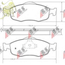 GDB1107/GDB1208 Колодки тормозные дисковые FORD 94+ (ABS36809/215 271 Hart) GDB1107/GDB1208 Колодки тормозные дисковые FORD 94+ (ABS36809/215 271 Hart)