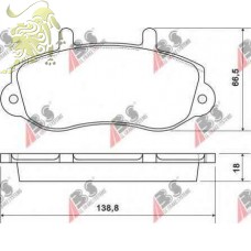 GDB1380 Колодки тормозние дисковые OPEL MOVANO 1998+ (ABS 37111) GDB1380 Колодки тормозние дисковые OPEL MOVANO 1998+ (ABS 37111)