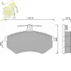 488581 Колодки тормозные дисковые FO (C1W005ABE) WV, Chery 488581 Колодки тормозные дисковые FO (C1W005ABE) WV, Chery