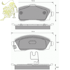 GDB1570/GDB1411 Колодки тормозные дисковые OPEL Combo/Corsa 01+ (BSG 65-200-011)