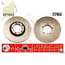 DF1653 Диск тормозной передний (HART 214 178) FORD TRANSIT