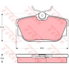 GDB1325 Тормозные колодки дисковые VW T4 96- задн. (RM0151)