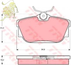 GDB1325 Тормозные колодки дисковые VW T4 96- задн. (RM0151)