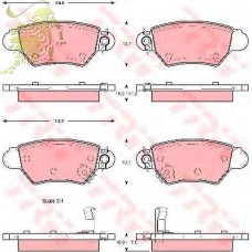 GDB1352/GDB1471 Колодки тормозные дисковые OPEL ASTRA G 98+ (QH, BP1147/37059ABS)