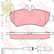 GDB1697/GDB2076 Тормозные колодки задн. MB Sprinter 06-(система BOSCH) (05P1293 LPR)