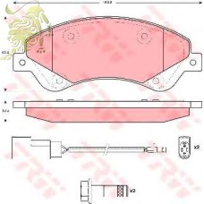 GDB1723 Тормозные колодки передние FORD Transit 06- (передний привод) (C1G060ABE)