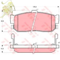 GDB3274/GDB3181/GDB1015/GDB1172/GDB3111 Тормозные колодки задние NISSAN (LPR 05P602)