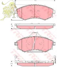 GDB3283/GDB3352/GDB3386/GDB3422 колодки тормозные перед. HYUNDAI Sonata,Tucson 2004+ (RD.23891STD)