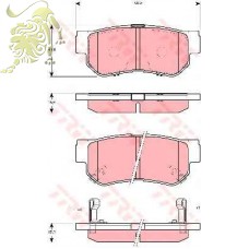 GDB3258/GDB3282/GDB3298/GDB3387/GDB3432/GDB3284 колодки торм.зад Hunday Tucson/KIA (RM1225 GOODREM) GDB3258/GDB3282/GDB3298/GDB3387/GDB3432/GDB3284 колодки торм.зад Hunday Tucson/KIA (RM1225 GOODREM)