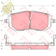 GDB3328/GDB3371 Колодки тормозные передн. SUBARU (RM1251 GOODREM)
