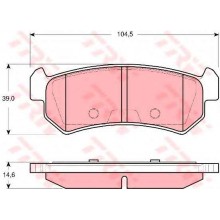 GDB3348 Колодки тормозные задние Chevrolet Lacetti (104800 RE)
