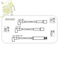 ODU203 Провода высоковольтные PM PNP1332 Vectra A, Kadett, 1.3-1.6 (PEC-E06)С1122